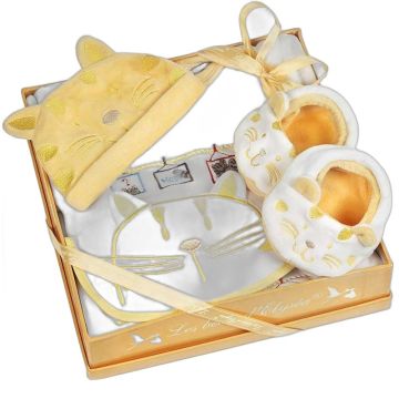 Set pyjama bébé chat abricot Les Bébés d'Elizéa