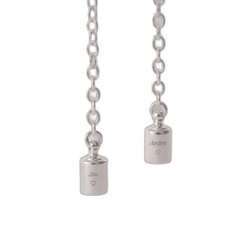 Collier Mes Petits Poids argent rhodié personnalisable | Mon Petit Poids