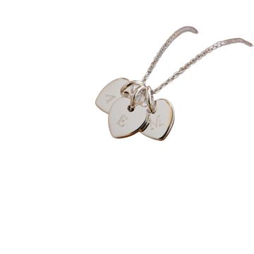 Collier argent personnalisé 3 cœurs Aismée