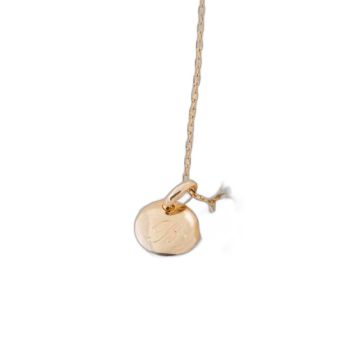 Collier médaille bébé initiale date baptême Aismée