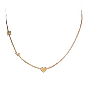 Collier Maman personnalisable lettres cœur fabrication Suisse