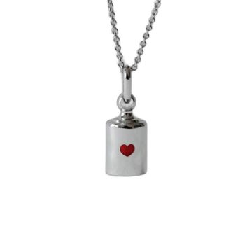 Pendentif cœur argenté personnalisable Mon Petit Poids