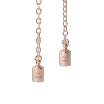 Collier Mes Petits Poids plaqué or rose personnalisable - Mon Petit Poids