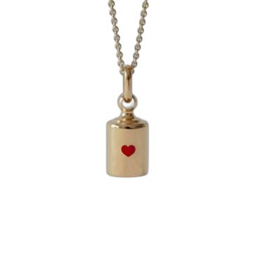 Pendentif cœur plaqué or personnalisable - Mon Petit Poids