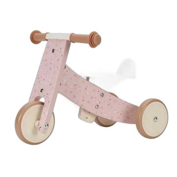Tricycle bébé fille en bois rose Little Dutch