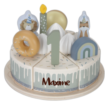 Gâteau d'anniversaire Little Dutch en bois personnalisable