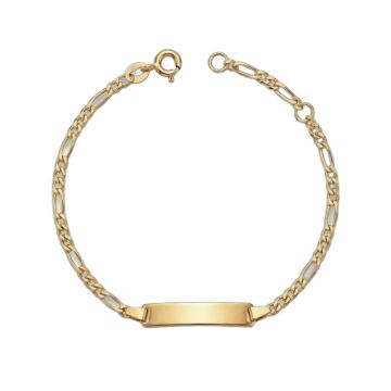 Gourmette Bébé Or jaune 9 carats personnalisable