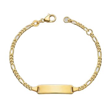 Gourmette Figaro or jaune 9 carats bébé