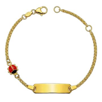 Gourmette Coccinelle Or 375 - Bracelet Fille