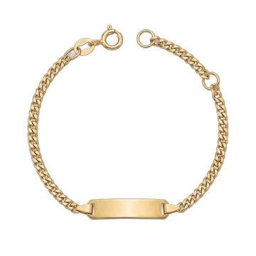 Gourmette bébé or jaune 9 carats personnalisable