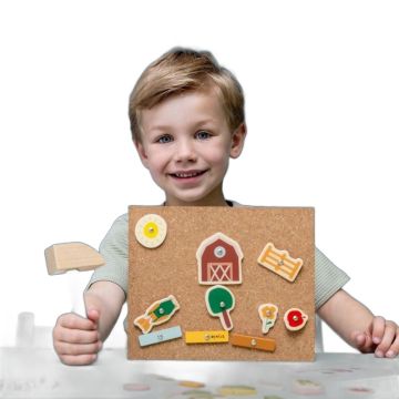 Jeu de clous en bois La Ferme Trixie dès 3 ans