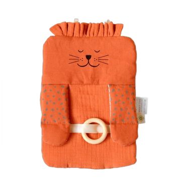 Jouet d'éveil lion en coton bio aPunt