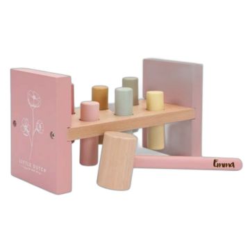 Banc à marteler en bois rose personnalisé – Little Dutch