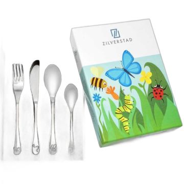 Set de couverts bébé personnalisés Insectes - Zilverstad