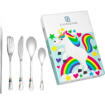 Set couverts licorne personnalisable enfant Zilverstad