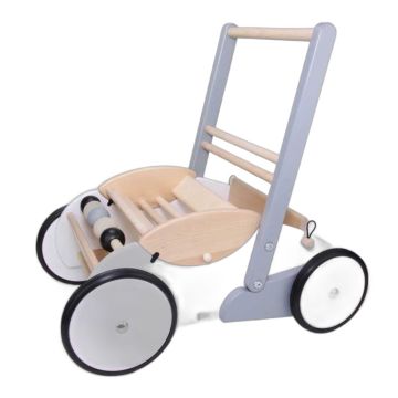 Trotteur bébé bois blanc gris Bajo - Premiers pas
