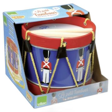 Petit tambour métal Vilac – instrument musique enfant
