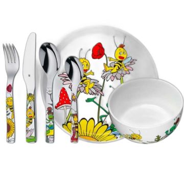 Coffret couverts et vaisselle Maya l'abeille à graver WMF