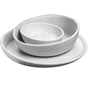 Set repas Eeveve bébé enfant silicone cloudy gray