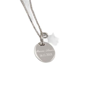 Médaille de baptême personnalisable Aismée - argent ou or