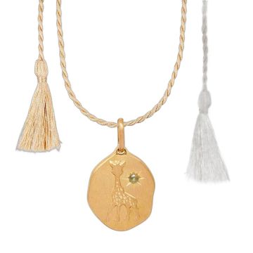 Pendentif Sophie la Girafe Péridot Août Ilado