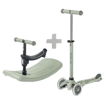 Mini Micro Deluxe Rock & Go LED trottinette verte