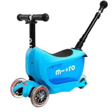 Trottinette Micro Mini2go Deluxe Plus 3-en-1 | Porteur enfant