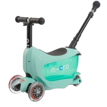 Micro Mini2go Deluxe Plus menthe : porteur 3-en-1