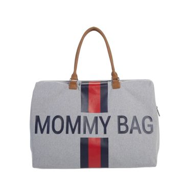 Sac à langer Mommy Bag Gris Rayures Childhome