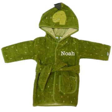 Peignoir Trixie Baby Dino personnalisé, 1-2 ans