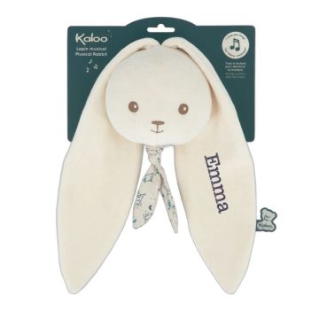 Peluche musicale Kaloo Lapinoo crème personnalisée