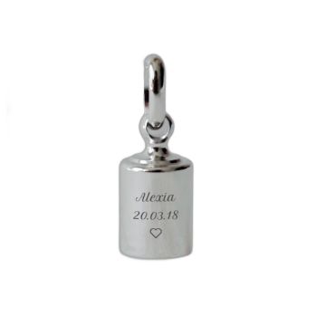 Pendentif personnalisable Mon Petit Poids - Argenté rhodié