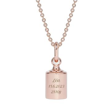 Pendentif Mon Petit Poids – Bijou naissance personnalisé