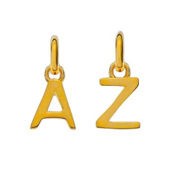 Pendentif lettre or 18 carats 7 mm - bijou naissance