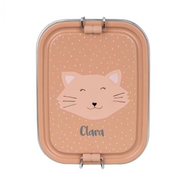 Boîte à goûter Trixie Baby inox personnalisable chat