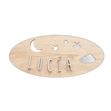 Plaque porte chambre bébé personnalisable Vintiun