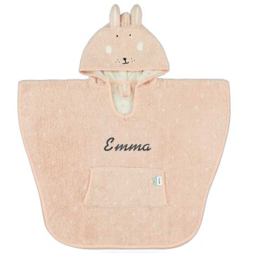 Poncho Lapin Rose Trixie - Sortie de Bain Personnalisable
