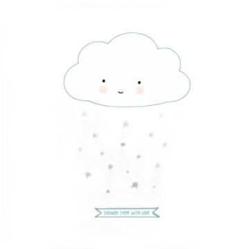 Poster Nuage Chambre Bébé - Déco Murale | A Little Lovely Company