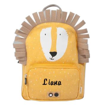 Sac à dos Trixie lion personnalisé, broderie prénom dès 4 ans
