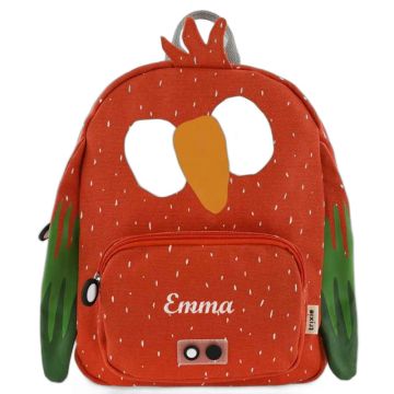 Sac à dos Trixie perroquet personnalisé - cadeau enfant 3 ans