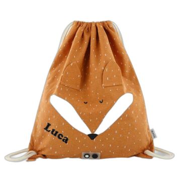 Sac de gym enfant Renard Trixie avec personnalisation prénom