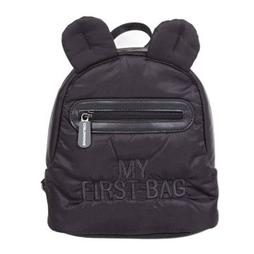 Sac à dos maternelle fille noir matelassé My First Bag Childhome