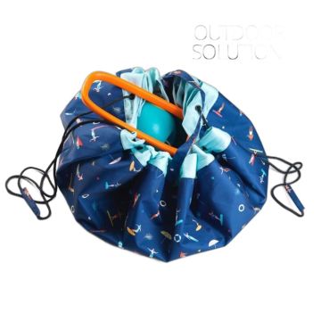 Sac de jeux Play & Go bleu - Tapis de jeu et baluchon de plage