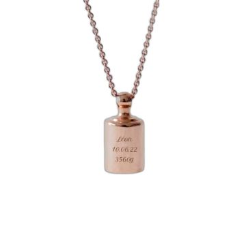 Sautoir personnalisable Mon Petit Poids or rose 18k