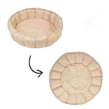 Tapis de jeu évolutif Bloom coton bio Play&Go Stripes brown