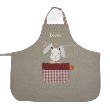 Tablier personnalisé lapin fille 2-6 ans - L'Oiseau Bateau