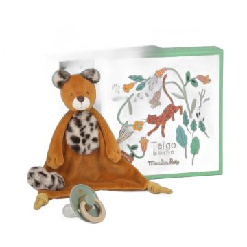 Doudou léopard Taïgo personnalisé Moulin Roty