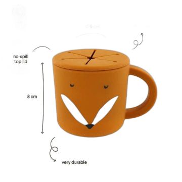 Tasse bébé renard silicone Trixie – goûter sans dégâts