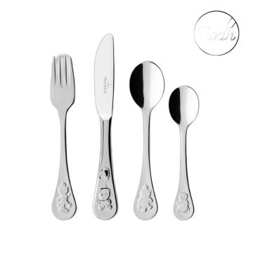 Couverts Teddy de Villeroy & Boch à graver, cadeau baptême