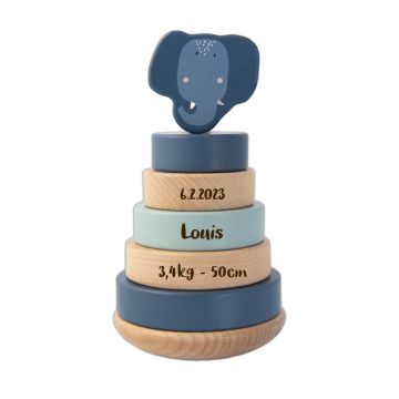 Tour à Empiler Éléphant Trixie Baby – Cadeau Personnalisé